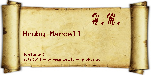 Hruby Marcell névjegykártya